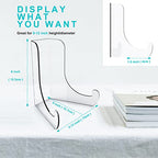 Boloyo Flat Back Acrylic Plate Display Stand , 6 Inch 5PC Clear Acrylic Display Holder Easel Base for Home Office Kitchen School Art Display - color: Flat Back, size: 6 inch(5PC)