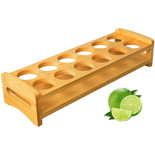 INFTYLE Shot Glass Tray Holder with 12 Holes Large Shot Glasses Set Serving Stand Organizer for Tequila Whiskey Brandy Vodka Rum Party Club Bar Home Spirit Tasting (Only Tray, Cups Not Included) - style: 2x6 long