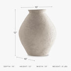 Signature Design by Ashley Hannela 12" Modern Distressed Polyresin Vase, Antique Tan - color: Tan, size: 12 Inch