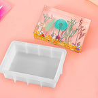 FineInno Deep Rectangle Resin Mold, Large Rectangular Epoxy Resin Mold, Craft Square Silicone olds for Cube Resin DIY Flower Preservation,Bookends Art - color: Rectangle