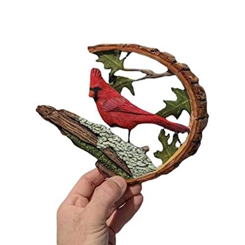 Cardinal Wood Carving - Handmade 'Cardinals Appear When Angels are Near', Unique Original Art Carving Work Statue Decor Small Animal Sculpture Art Wood Miniature