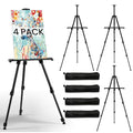 Art Easel for Painting and Display – 4pcs Adjustable Floor 66 Inch Folding Aluminum Easel Stand for Sign - Table Top Canvas Stand - Portable Drawing Paint Heavy Duty for Artist Adults Holder or Teen - style: 66B 4-Pack