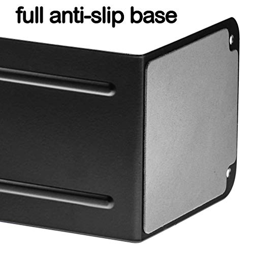 Acrimet Steel Metal Bookends for Shelves, Heavy Duty, for Large Books, 6 7/8" Tall X 4" Wide X 4 1/2" Deep, Black Colored, 1 Pair - color: Black