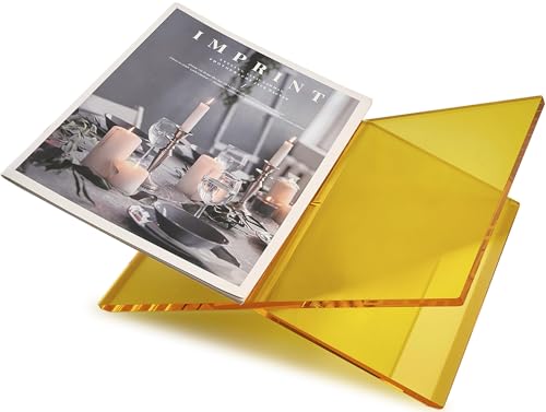 Honygebia Gold Acrylic Book Stands - Cross Frame Acrylic Book Holder, Open Bookstand for Display and Reading, Suitable for Art, Bible, Cookbook, Easel, Magazine, Textbooks 12.5" x 9.5" x 5.5" - color: Gold