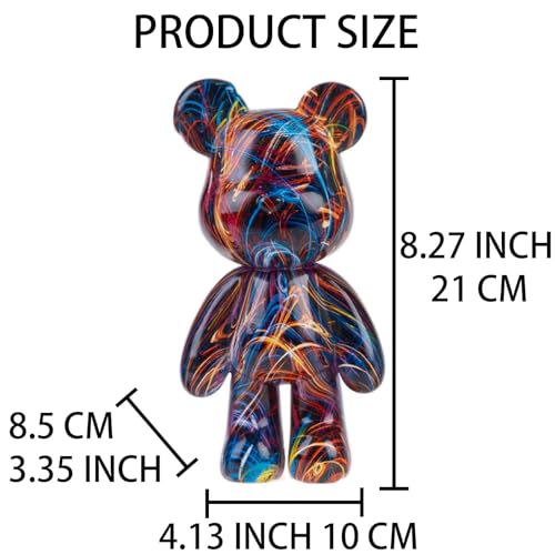 Abstract Animal Sculpture Home Decor, Bear Statue Decoration for Office, Bedroom, Living Room on Table, Shelf, Cabinet (Type B) - color: Type B
