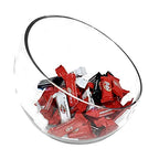WGV Slant Cut Bowl Glass Vase, Width 11", Height 9.5", Clear Terrarium, Candy Dish, Fruit Jar, Floral Container for Wedding Party Event, Home Office Decor, 1 Piece - size: Slant Bowl 9.5"H