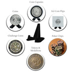 Pineapple Coin Display Stands Holder, Challenge Coin Display Stand, Small Easel Stand, Holder Stands for Challenge Coins, Medal, Poker Chip, Collectors (10 Pack)