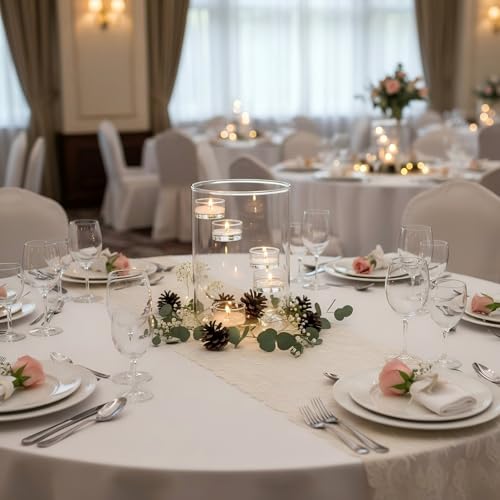 Glass Hurricane Candle Holder for Tea Light, Clear Cylinder Pillar Candle Holder for Table Centerpiece Decorations, Hurricane Glass Candle Holders for Dining Room Wedding Parties Home Decorations - size: Size.02