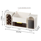INVSSENE Stackable Makeup Organizer Countertop, Storage Perfume Skincare Cosmetic Lipstick Face Mask Makeup Brush Palettes, Ideal for Vanity Bathroom Counter - color: 3516 White+Coffee