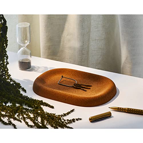 Craighill Little Cloud Tray - Molded Cork Valet Tray & Catchall for Keys, Coins & Desk Essentials | Decorative Tray for Entryway, Nightstand & Dresser