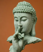 livelyfish Meditating Buddha Statue Zen Garden Statues Sandstone Thinker Buddha Sculpture Figurine for Fish Tank Aquarium Home Decorations, Gift (A) - size: A