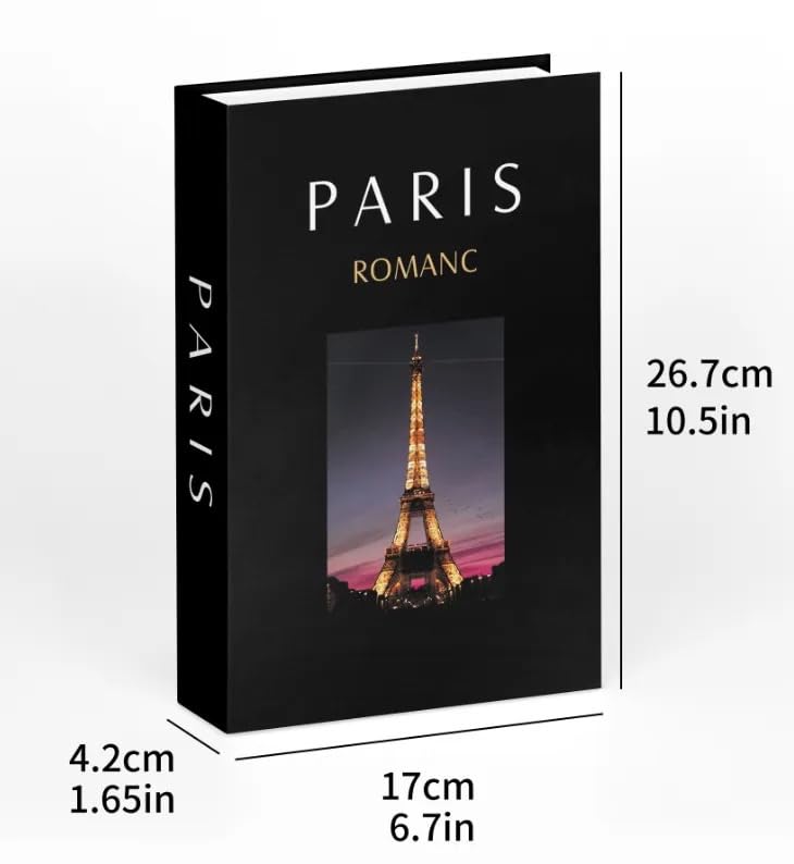 Coffee Table Decorative Books for Home Decor, Fake Books for Decoration, Aesthetic Bookshelf Decor for Living Room Office Bedroom, 3 Piece, Black, White, Brown (White, Black)