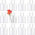 Didaey 36 Pcs Thin Cylinder Vases Set for Centerpieces 2.5'' Diameter 2mm Thickness Clear Glass Vase Hurricane Floating Candle Holder for Wedding Table Decoration (2.5'' X 5'',6'',8'')