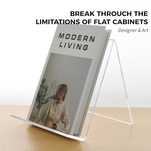 Acrylic Book Stand, Book Display Holder 8.5 x 11, Clear Acrylic Display Easel Transparent Display Stand Holder Tablet Holder for Album, CD, Magazine, Picture, Plate, Artworks, Phone, Tablet - size: 8.5" x 11"