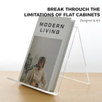 Acrylic Book Stand, Book Display Holder 6 x 8, Clear Acrylic Display Easel Transparent Display Stand Holder Tablet Holder for Album, CD, Magazine, Picture, Plate, Artworks, Phone, Tablet - size: 6" x 8"