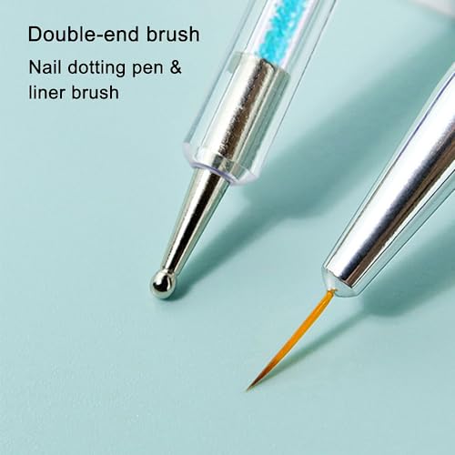 Nail Art Brushes 9Pcs Kit - Painting, Liner, Dotting Tools for Salon - color: b-9pcs