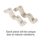 Bloomingville Marble Wave Double Taper Candle Holder, White - color: White