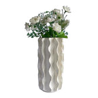 SEINHIJO Ceramic Flower Vase Modern Decor Sculpture Home Gift Statue for Tabletop Bookshelf Art 8.0 Inch - size: Large