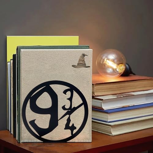 Death Decorative Bookends – Black Magic Book Stopper, Unique Gifts for Family Friends Kids, Study Room Home Office Decor