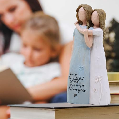 Birthday Gifts for Mom, Valentines Day Gifts for Mom, Mother of The Bride Gift, Sculpted Hand-Painted Figurine - color: Blue