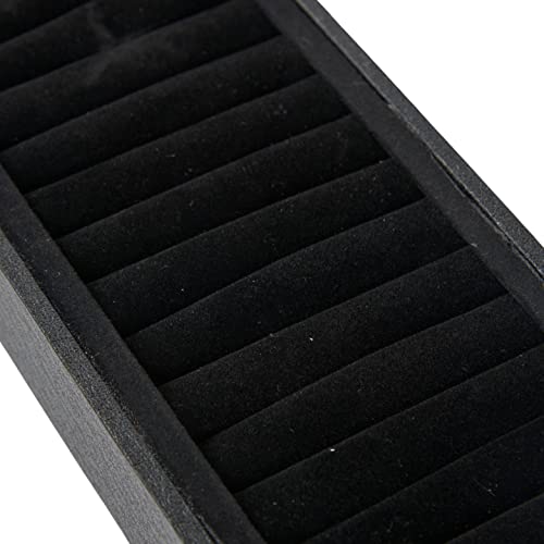 SSWBasics Bracelet Tray Holder - 21 Section Bangle Tray with Black Velvet Inserts