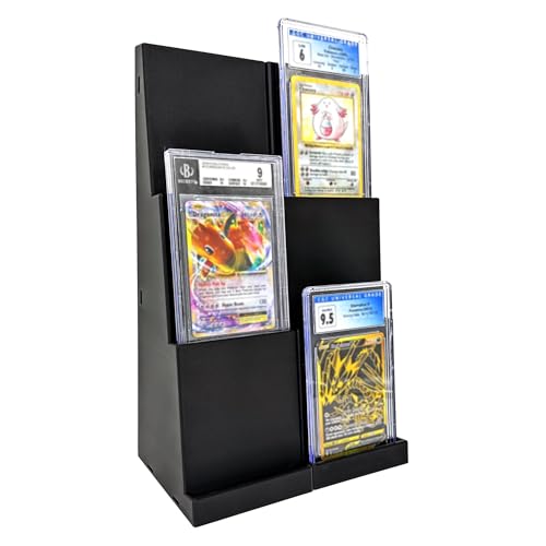 EnderToys Graded Card Slab 3-Tier Stadium Displays (2 Pack), Compatible with PSA, Beckett, and CGC - Trading Card Holder - Card Stand - Sports Card Display - size: 3-Tier