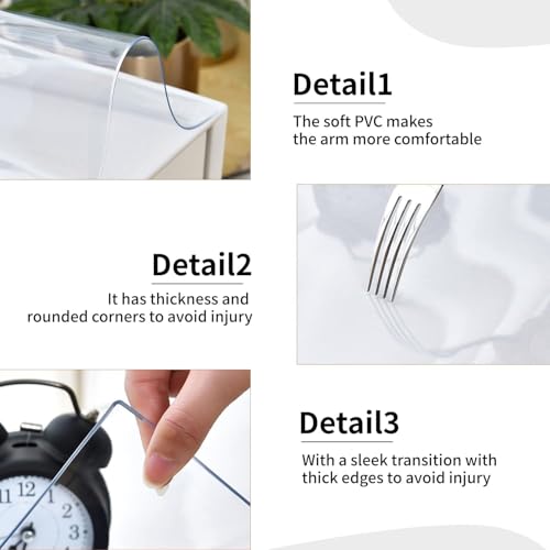 Clear Desk Mat, Non-Slip PVC Desk Protector Mat with Round Edge, Heat Resistant & Waterproof Clear Desk Writing Mat for Home and Office (11.8''*11.8'') - size: 11.8''*11.8''