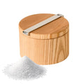 Holcomb Stash Salt Cellar – Handcrafted Ash Wood Salt Box with Lid & Metal Accent Elegant Countertop Luxury Salt Holder for Sea Salt, Spices Modern Kitchen Essentials, Home Decor Hostess Gifts