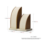 Oirlv 2Pcs/Set Necklace Pendant Display Stand Jewelry Display Holder Solid Wood Base (Creamy-White) - color: Creamy-White