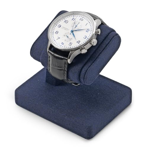 Microfiber Watch Display Stand T-bar Watch Stand Holder Organizer For Men And Women Wristwatch, Bracelet,Storage Display Rack (Blue) - color: Blue, size: 1 Slot