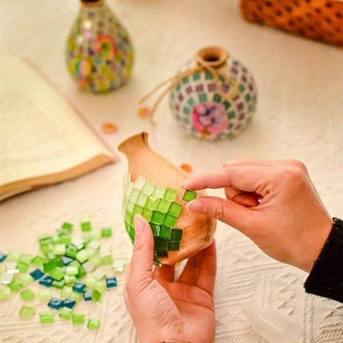 Mosaic Tile Kits DIY kit Mosaic Building Sets Glass Lantern/Candle Holder/Vase Exclusive Art DIY Glass Craft for Adults and Teens Gifts for Girls Craft Lovers Home Décor