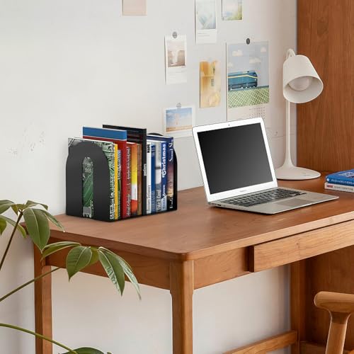 Heavy Duty 10" Bookends,Steel Black Metal Bookends(2 Pairs-4 pcs) - size: 4 pcs