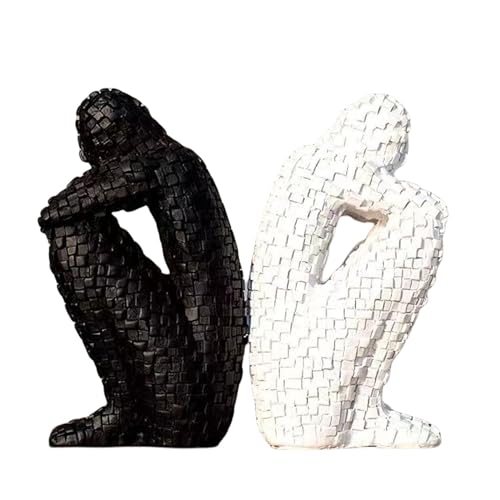 Mosaic Decorative Bookends, Modern Mosaic Abstract Sculptures, Simple Fashion Resin Abstract Statue, Modern Book Ends for Shelves, Decor Bookends for Desk, Library, Office, Shelf Decoration ( Color : - color: C
