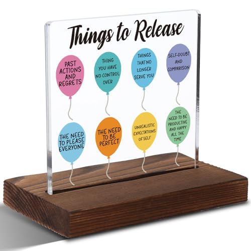 Mental Health Gifts for Women, Encouragement Gifts for Women, Positive Affirmation Gift for Woman, Modern Acrylic Desk Plaque with Inspirational Quotes, 10 x 10 x 1.5 cm,XXD47 - style: Woman2