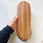 Wooden Serving Platters and Trays,Natural Acacia Wood Serving Trays for Party Wood Plates for Food,Snack,Dessert,Appetizer,Cheese,Fruit,Cookie,Oval Bathroom Vanity Jewelry Tray Platter,11.4"X4.1"1PCS