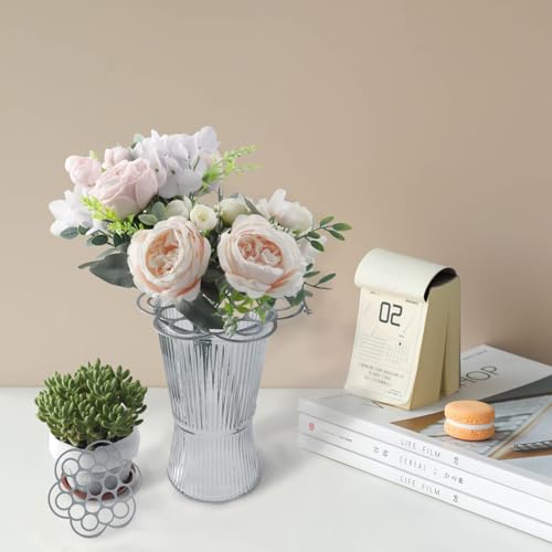 OYEFLY 6Pcs Flower Arrangement Holder,Metal Floral Grid Used for Vase Flower Arrangement Art (4in5in6in6) - color: 4in5in6in6