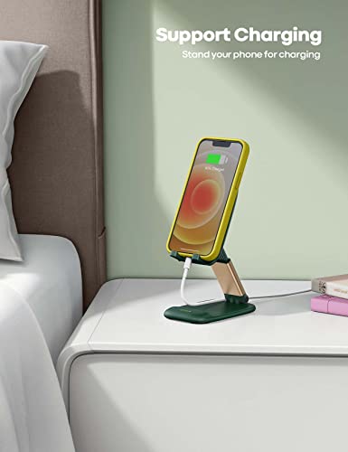 Lamicall Cell Phone Holder, Desk Accessories - Green iPhone Cellphone Stand, Office Desktop Accessories, Office Must Have, Gifts for Desk Decor, Phone - color: Dark Green