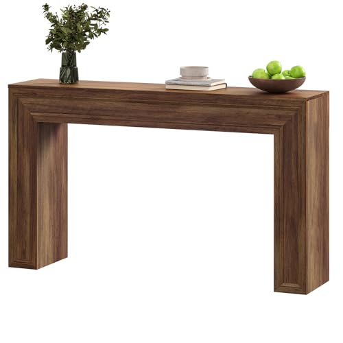 Rresyet 55 Inch Long Console Table, Sofa Table Behind Sofa, Wooden Entryway Table, Farmhouse Entryway Table for Entry, Hallway, Living Room (Wood) - color: Wood