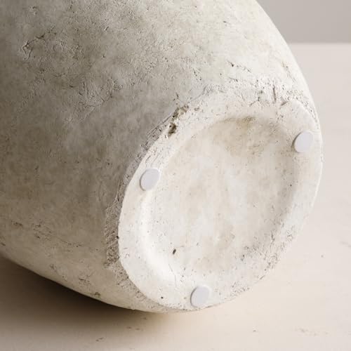 Ceramic Flower Vase, Rustic Farmhouse Terracotta Vase for Home Decor, Aesthetic Decorative Pottery Vases for Table Centerpiece, Living Room, Bookshelf, Bedroom, Kitchen, 7.28" (Small) - size: Small