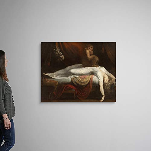 CANVAS ON DEMAND The Nightmare, 1781 Canvas Wall Art Print by Henry Fuseli, Figurative, Home Decor, Artwork, 45"x36" - size: 45"L x 36"W