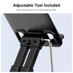 Tonmom Tablet Stand for iPad Holder, Adjustable Tablet Holder for Desk, Foldable Portable Monitor Stand Compatible with 4-16" Tablets Such as Kindle, Switch, iPad Pro/Air/Mini
