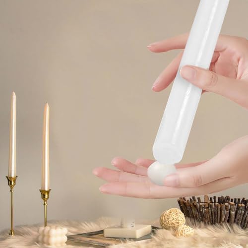 24 Dots White Taper Candle Holders Adhesive candl Grips Small Candle Accessories Inserts-Adhesive, Accessori Candles Wax Sticky Dots(24)