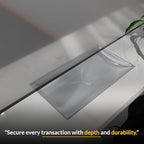 16" x 10" Stainless Steel Tray Deep Countertop Tray & Counter Organizer Tray for Cash, Coins, Files Brushed Finish, Slip-Resistant, Durable Design for Banks, Stores, & Offices - size: 19" x 12.5" x 3"