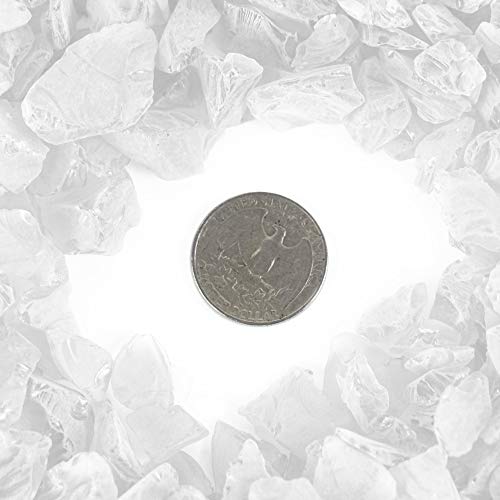 CYS EXCEL Frosted Clear Sea Glass (4 LBS, Approx. 6 Cups) | Multiple Color Choices Crushed Glass Vase Filler | Aquarium Nautical Decor for Art Crafts - color: Frosted Clear, size: 4 LBS