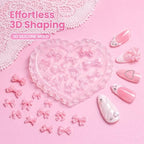 Beetles 3D Gel Nail Art with 3D Mold-2 Pcs Ballet Whisper Clear&Pink Solid Builder Nail Gel,Non-Sticky Sculpting, Dual-Ended Sculpture Pen, Beginner Friendly DIY at Home,UV LED Lamp Needed - color: B6-Clear & Pink
