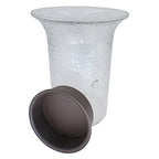 Glass Hurricane Pillar Candle Holder with Rustic Metal Insert, Perfect as a Centerpiece (Small Bubble Glass) - size: 11" Tall Bubble Glass