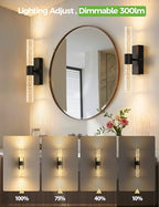 JOFIOS Battery Operated Wall Sconce Set of 2,3CCT Dimmable,10400mAh,Black Modern Rechargeable Wall Sconce with Remote,Wireless Wall Lights for Bedroom,Living Room,Hallway(15.3 inch) - color: Black