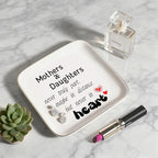 Gift for Mom from Daughter,Mother Gifts from Daughter-Mothers & Daughters never truly part, Mother's Day, Birthday,Christmas,Thanksgiving Ring Dish Jewelry Tray Gift for Mother Daughter - style: Mothers&Daughters never truly part