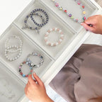 Inbagi 8 Pcs Small Velvet Jewelry Tray Stackable Jewelry Drawers Organizer Trays Jewelry Storage Trays 8.3 x 4.7 x 1 Inches (Beige) - color: Beige