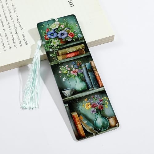 Colorful Art Flower Bookshelf Bookmark - Romantic Artsy Vibe Bookmarks, Perfect Reading Gift for Book Lovers, Bookworms and Friends (2pcs/Set A) - style: 2pcs/set A
